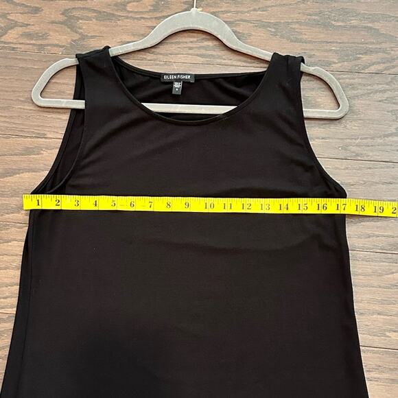 Eileen Fisher Viscose Jersey Tank Dress - Maxi - Black Size Small - Picture 4 of 7